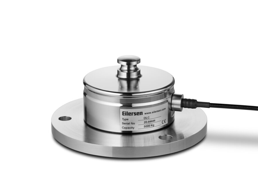 Capacitive load cell type DLC with integrated lift-protection shown on base plate (1)